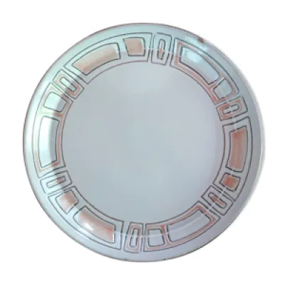 Plat rond creux « Maille - faience