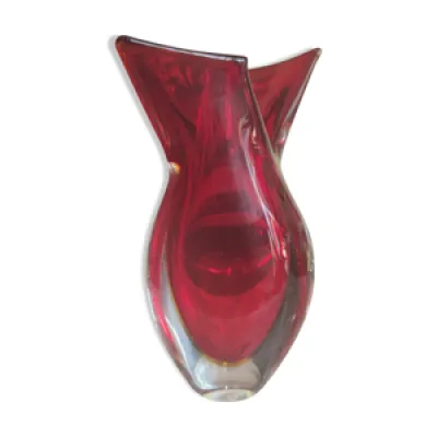 Vase en cristal de 3 - couleurs