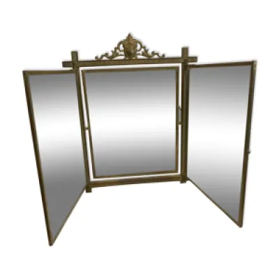 Miroir triptyque en bronze
