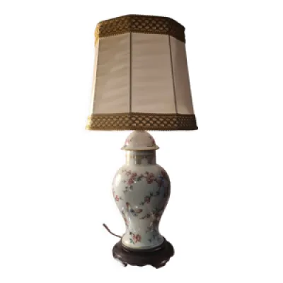 Lampe asia porcelaine - motif