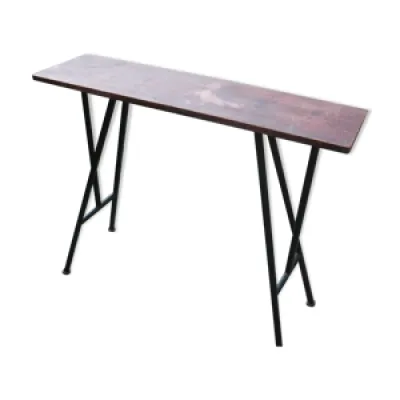 Table haute d’atelier - plateau bois