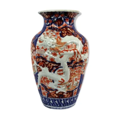 Vase balustre en porcelaine - dragon