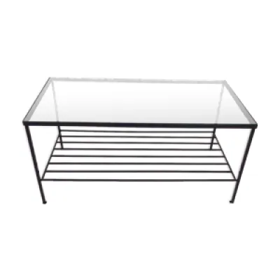 Table basse minimaliste - milieu verre