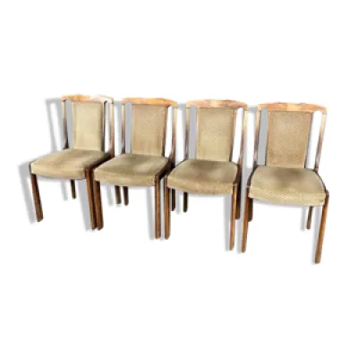 Set of 4 vintage wooden - chairs 60s