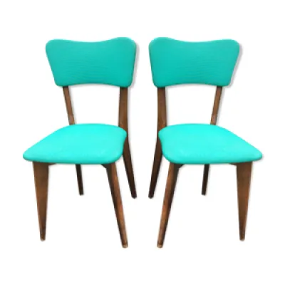 Paire de chaises vintage - pieds vert