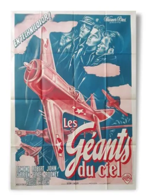 Affiche cinéma ancienne - avion
