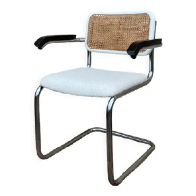Fauteuil cantilever cannage - tissu
