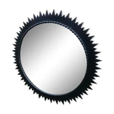 Miroir soleil en métal - noir