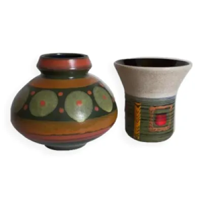 Duo de vases, céramique - scandinaves