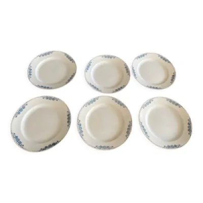 6 assiettes plates Villeroy - 1900 modele