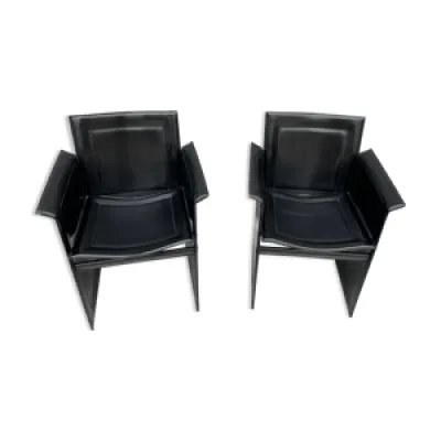 Paire de fauteuils design - noir