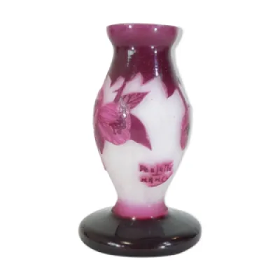 Vase ou pied de lampe - pate verre art