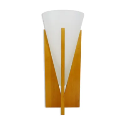 Vase vintage pied bois - pin verre