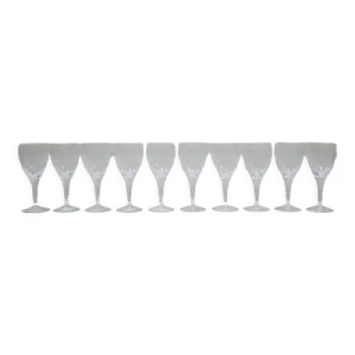 Série de 10 verres à - blanc cristal