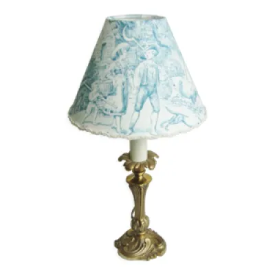 Lampe vintage avec son - toile jouy