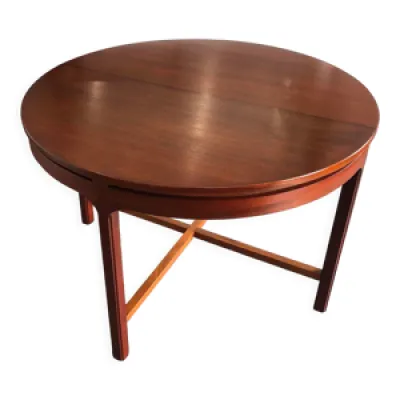 Table ronde extensible - scandinave 1970