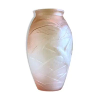 vase art déco rose aux - neuvesel