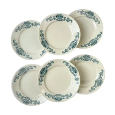 6 assiettes plates Terre - made france