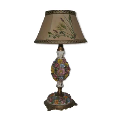 Lampe ou veilleuse bronze - fleurs