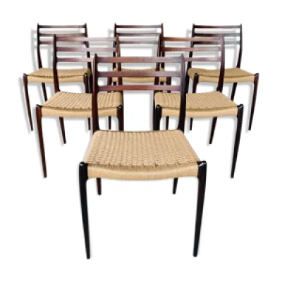 Ensemble de 6 chaises, - modele niels