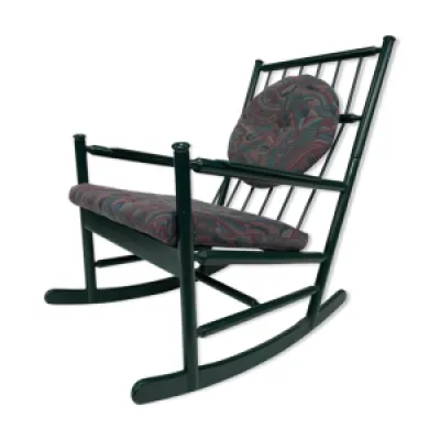 chaise berçante vintage - bois 1960