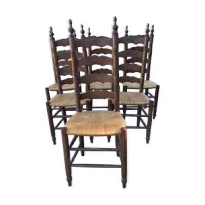 chaises paillées vintage