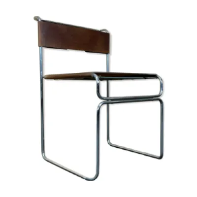chaise vintage en daim - acier