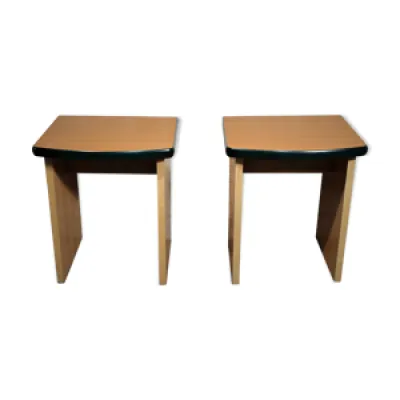 Paire tables chevet - formica