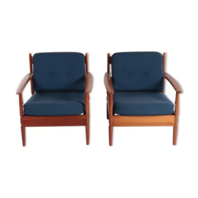 Ensemble vintage de fauteuils - grete jalk danemark