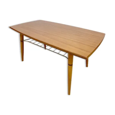 Table basse en bois de - laiton 1960
