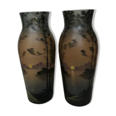 Paire de vases Art Nouveau - verre