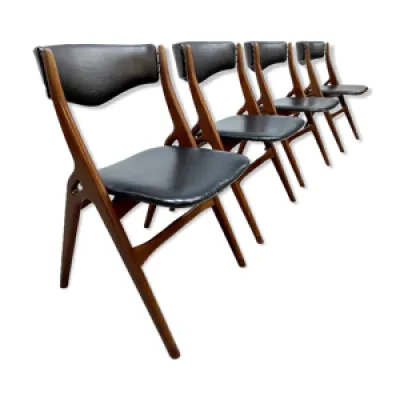 4 chaises vintage design - louis van teeffelen