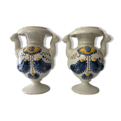 Paire de vases en faïence - italie