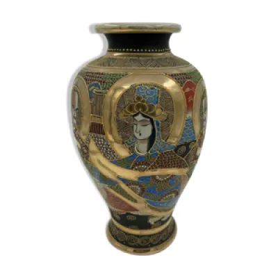 vase satsuma cachet a - 1900