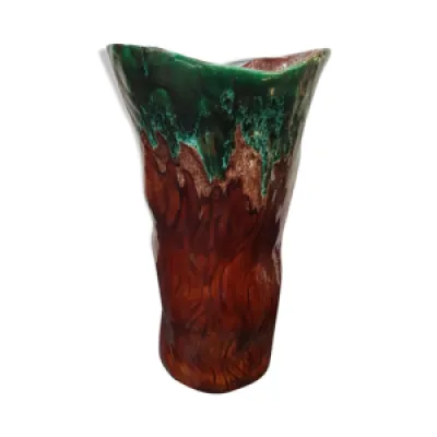 Vase céramique forme - coulures