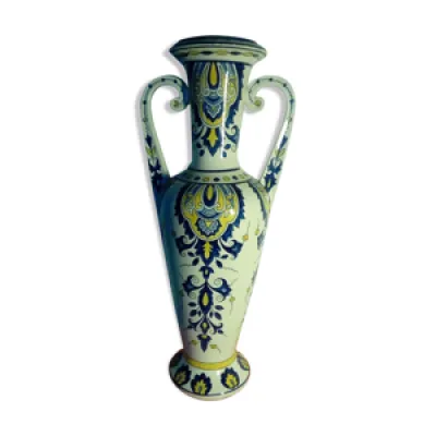 Vase a anses amphore - faience longchamp