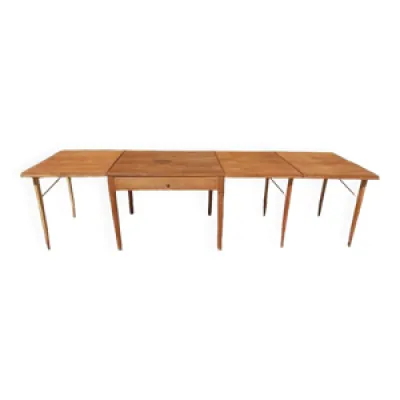 Table carré extensible - bois rallonges