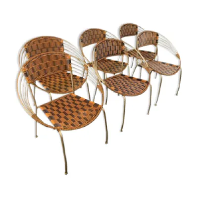 Série de 6 fauteuils - design italien