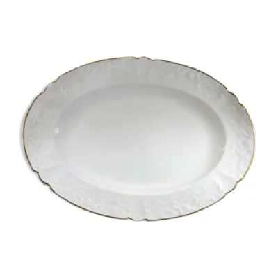 Plat oval de Noel en - blanc porcelaine
