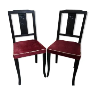 Paire ancienne chaises - art deco