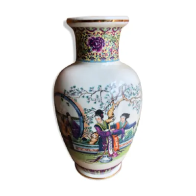Ancien vase chinois céramique - personnages