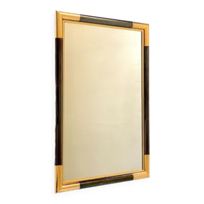 Miroir métal doré et - design noir