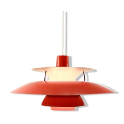 Lampe vintage PH5 rouge - poul