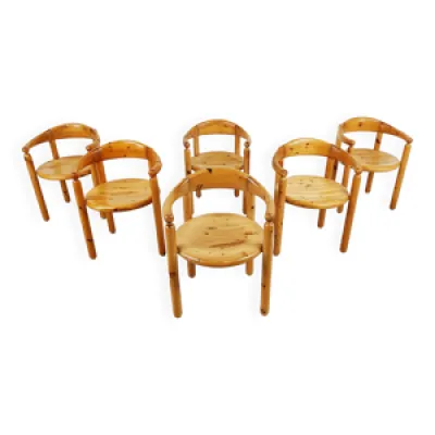 Ensemble de 6 chaises en pin massif