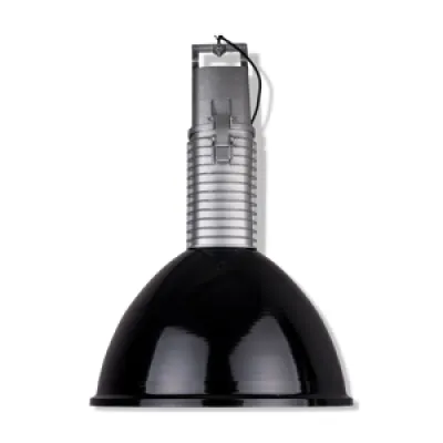 Large black polish factory - pendant lamp from