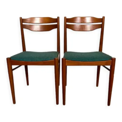 Paire chaises salle - manger teck design