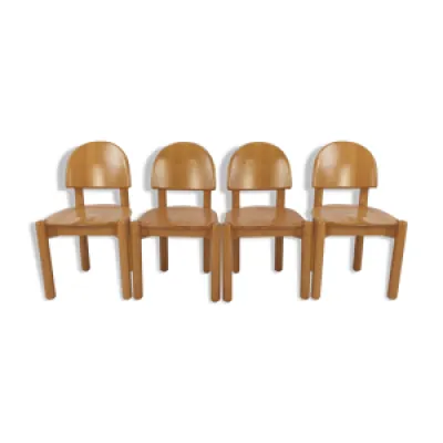 Ensemble de 4 chaises - 1980 bois