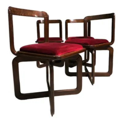 Ensemble de 4 chaises - 1960 base