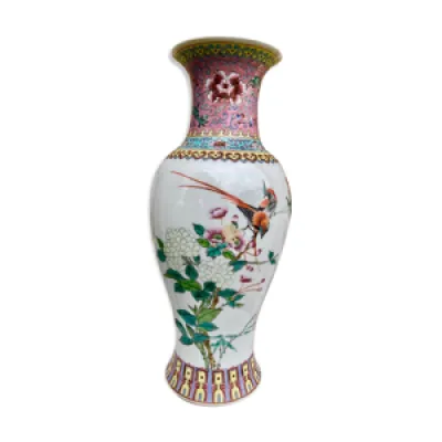 Vase famille rose XIXth