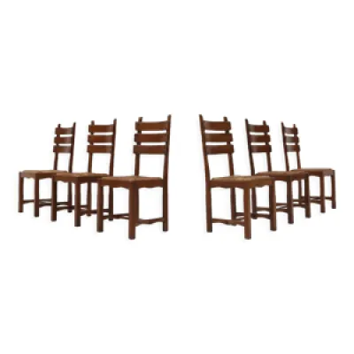 Ensemble de six chaises - salle manger brutalistes